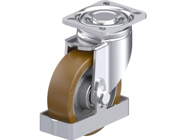 Blickle 939535 LH-GB 125K-1-FS styrehjul i stål | Hjuldiameter: 125 mm | Maks. bæreevne: 550 kg | 1 stk