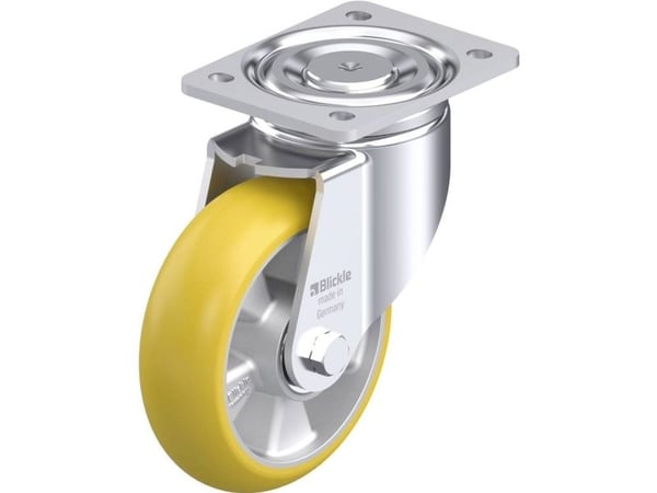 Blickle 884435 LH-ALTH 160K-CO styrhjul i stål, hjuldiameter 160 mm, bärförmåga max 750 kg (1 st)