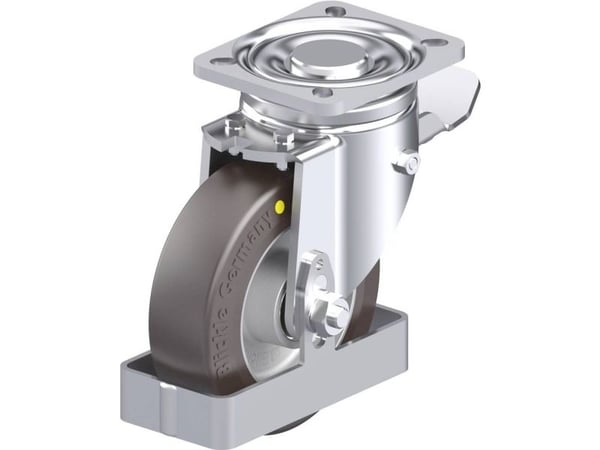 Blickle 939178 LH-ALST 125K-1-ST-AS-FS Teräksinen kääntöpyörä Pyörän halkaisija: 125 mm Kantavuus (max.): 370 kg 1 kpl
