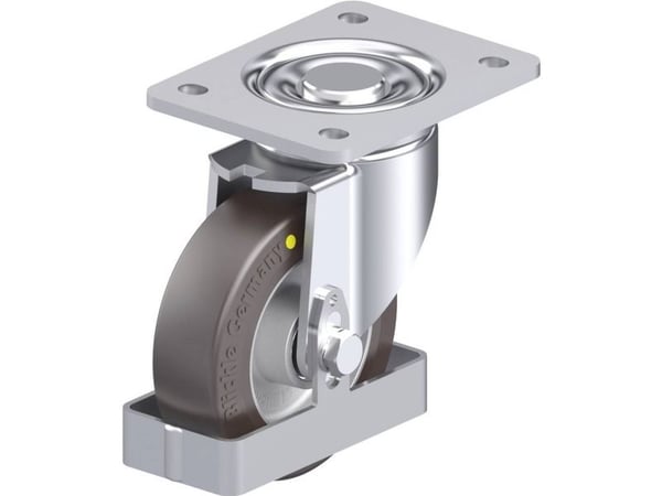Blickle 939179 LH-ALST 125K-3-AS-FS Teräksinen kääntöpyörä Pyörän halkaisija: 125 mm Kantavuus (max.): 370 kg 1 kpl