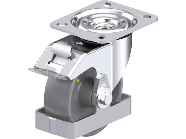 Blickle 939673 L-PO 100G-FI-ELS-FS styrehjul i stål, hjuldiameter 100 mm, maks. 250 kg, 1 stk