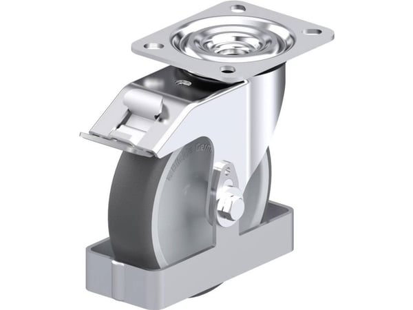 Blickle styrehjul i stål 931235 L-PATH 125G-FI-FS hjuldiameter 125 mm, maks 250 kg (1 stk)