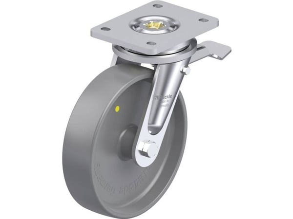 Blickle 937040 LO-PO 200G-ST-ELS styrhjul för tung last – hjuldiameter 200 mm, bärförmåga (max.) 600 kg – 1 st