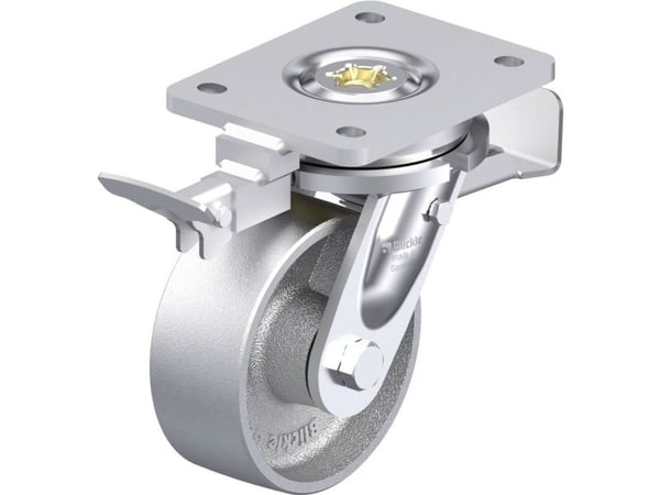 Blickle 853075 LO-G 127G-ST-RI4 Raskaan sarjan kääntyvä pyörä Pyörän halkaisija: 125 mm Kantavuus (max.): 750 kg 1 kpl