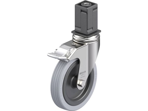 Blickle 925051 LKRXA-VPA 125G-11-FI-EXV18 Kääntyvä laitepyörä ruostumatonta terästä Pyörän halkaisija: 125 mm Kantavuus (max.): 100 kg 1 kpl