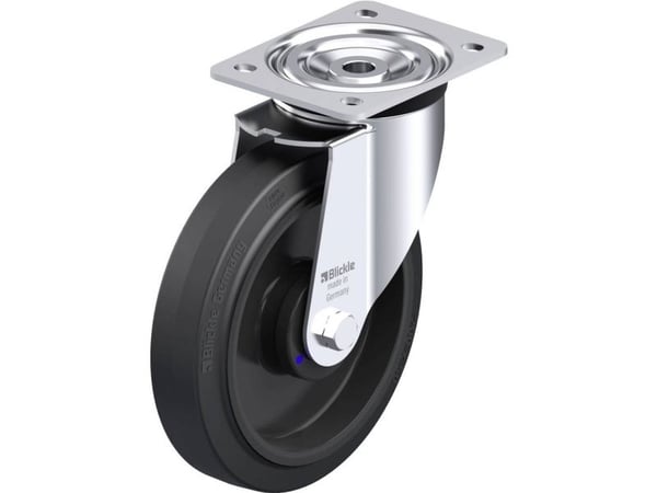Blickle 850750 L-POEV 200XKA styrehjul i stål – hjuldiameter 200 mm, maks. 400 kg, 1 stk.
