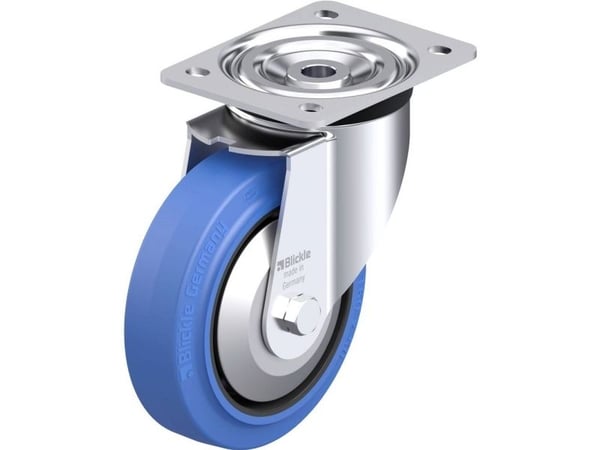 Blickle styrehjul i stål L-POEV 160KAD-SB-FA - hjuldiameter 160 mm - bæreevne (maks.) 400 kg (1 stk)