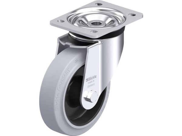 Blickle styrrulle i stål 851213 LK-POEV 160XR-SG, hjuldiameter 160 mm, bärförmåga max. 400 kg, 1 st