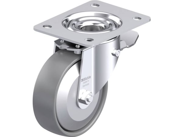 Blickle 946795 LK-PO 125G-3-ST-ELS-FA Teräksinen kääntöpyörä Pyörän halkaisija: 125 mm Kantavuus (max.): 300 kg 1 kpl