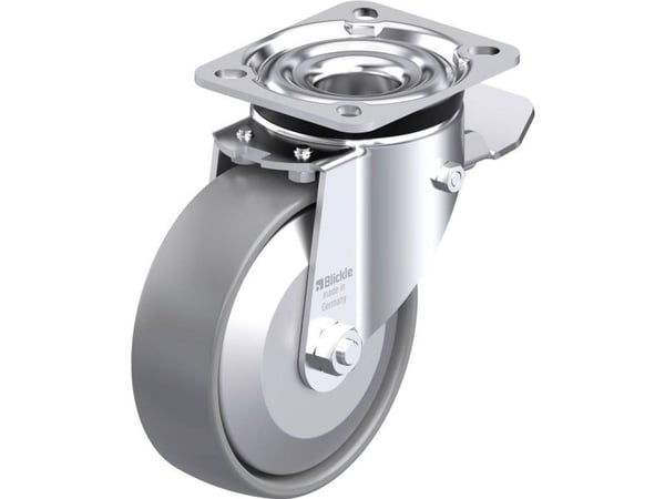 Blickle 946792 LK-PO 125G-1-ST-ELS-FA Teräksinen kääntöpyörä Pyörän halkaisija: 125 mm Kantavuus (max.): 300 kg 1 kpl