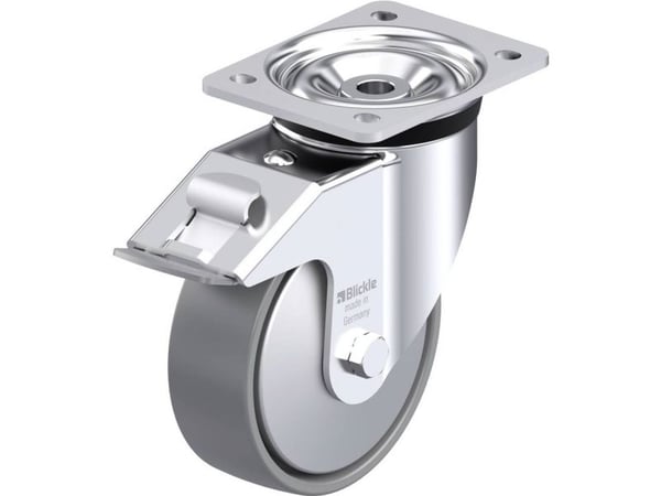 Blickle 946803 LK-PO 150G-FI-ELS-FA styrehjul i stål - hjuldiameter 150 mm - bæreevne (maks.) 400 kg - 1 stk
