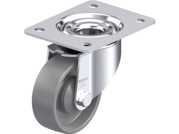 Blickle 758626 LK-PO 100KA-3-ELS styrhjul i stål – hjuldiameter 100 mm – bärförmåga (max) 280 kg (1 st)