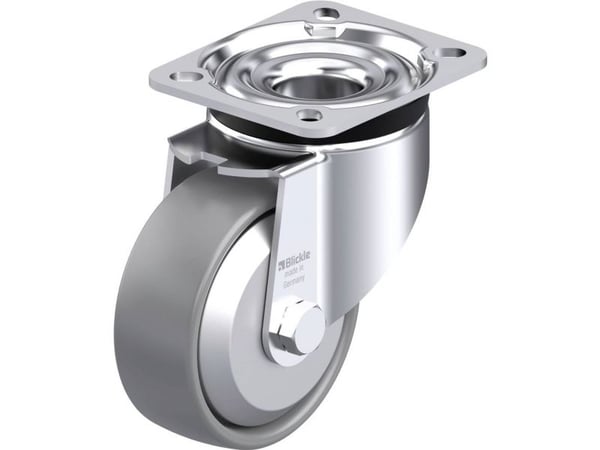 Blickle 946778 LK-PO 100G-1-ELS-FA styrehjul i stål, hjuldiameter 100 mm, bæreevne (maks.) 280 kg – 1 stk