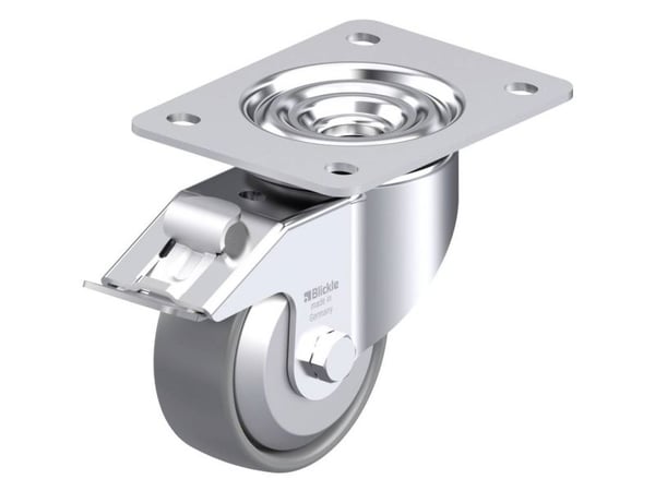 Blickle 946782 LK-PO 100G-3-FI-ELS-FA styrehjul i stål, hjuldiameter 100 mm, bæreevne (maks.) 280 kg, 1 stk