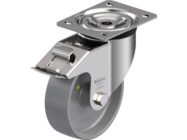 Blickle 945820 LX-PO 150G-FI-ELS styrhjul i rostfritt stål, hjuldiameter 150 mm, bärförmåga (max) 400 kg, 1 st