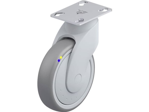 Blickle 745234 LWGXE-TPA 126XKF-ELS-PX25 styrhjul i plast, hjuldiameter 125 mm, bärförmåga max 80 kg (1 st)