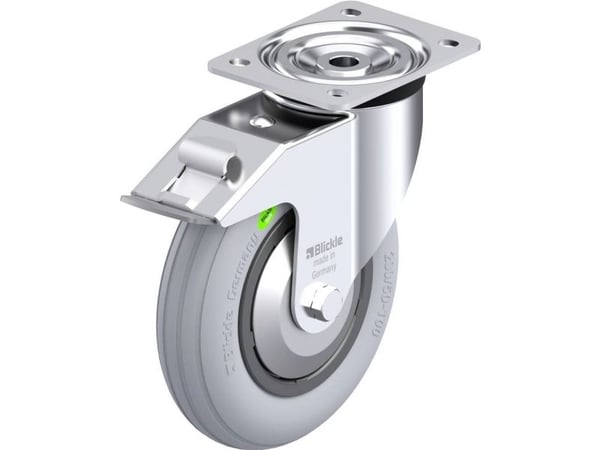 Blickle 849957 L-VWPP 200R-FI-SG-FA styrehjul i stål, hjuldiameter 200 mm, bæreevne maks. 100 kg, 1 stk
