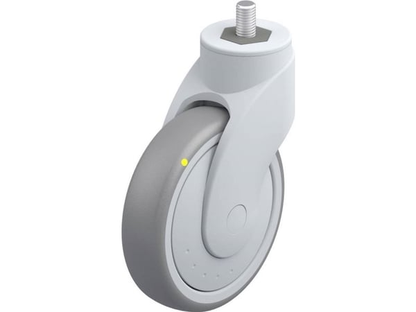 Blickle 746391 LWGE-TPA 126KF-ELS-GS12 styrehjul i plast – hjuldiameter 125 mm, bæreevne (maks.) 80 kg – 1 stk
