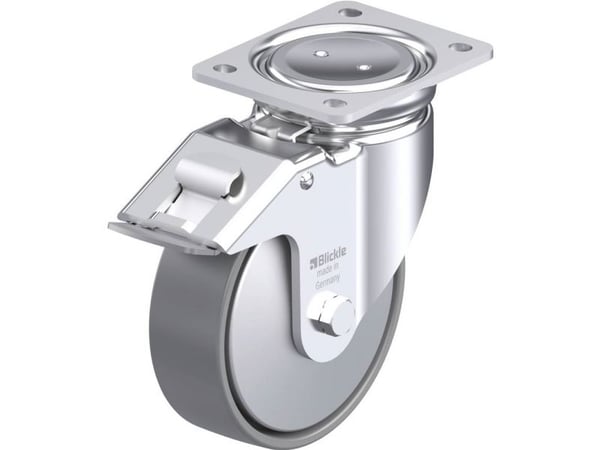 Blickle 946903 LUH-PO 160G-FI-ELS-FA styrhjul i stål, hjuldiameter 160 mm, bärförmåga max. 450 kg