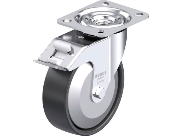 Blickle 952306 L-PP 125KA-FI-FA Teräksinen kääntöpyörä Pyörän halkaisija: 125 mm Kantavuus (max.): 200 kg 1 kpl