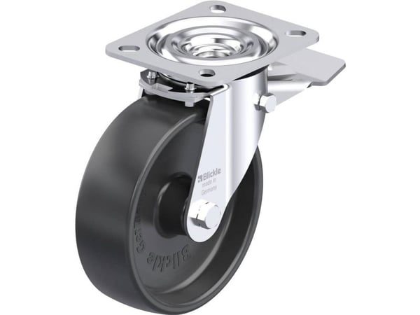 Blickle 54437 L-PP 125G-ST Teräksinen kääntöpyörä Pyörän halkaisija: 125 mm Kantavuus (max.): 200 kg 1 kpl
