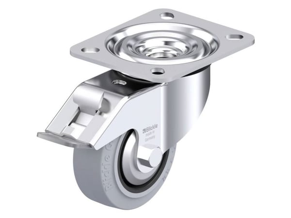 Blickle styrrulle i stål 850435 L-POEV 80G-FI-SG-FA, hjuldiameter 80 mm, bärförmåga max 140 kg, 1 st