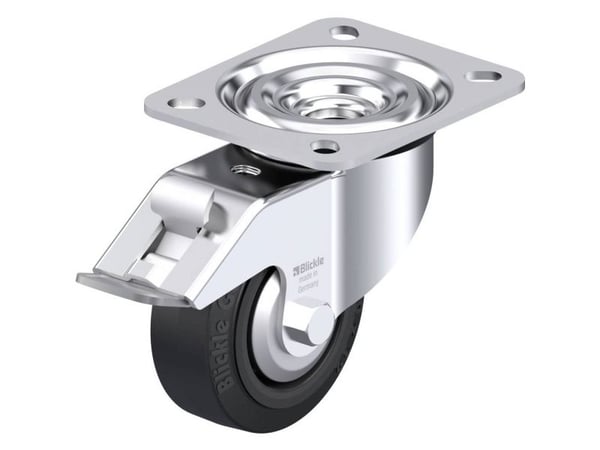 Blickle 850436 L-POEV 80G-FI-FA styrhjul i stål, hjuldiameter 80 mm, bärförmåga max 140 kg, 1 st