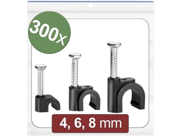 Quadrios 24CA435 Naulakiinnikkeet niputettu O-alue musta 300 kpl (24CA435)
