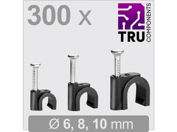 TRU COMPONENTS T24CA130 Niittiliitin TC-13448472 Bundle-Ø-alue 3-10 mm Musta 300 kpl