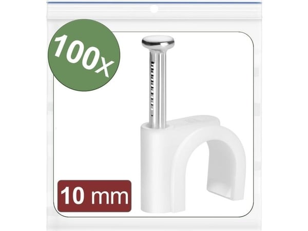 Quadrios 24CA422 spikclips 24CA422 bunt-Ø-område 7 till 10 mm vit 100 st