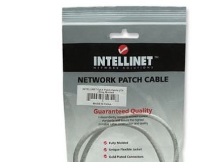 Intellinet 0.3m Cat6 UTP, 0,3 m, Cat6, U/UTP (UTP), RJ-45, RJ-45, Harmaa