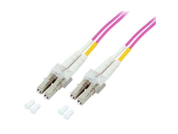 Fiberoptisk patchkabel OM4 50/125 MM LC-LC Duplex 3m