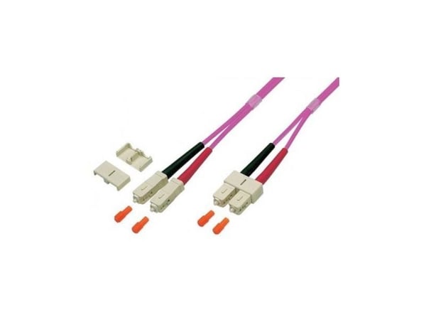 Fiberoptisk patchkabel OM4 50/125 MM SC-SC Duplex 2m