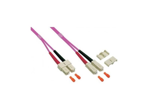 Fiberoptisk patchkabel OM4 50/125 MM SC-SC Duplex 2m