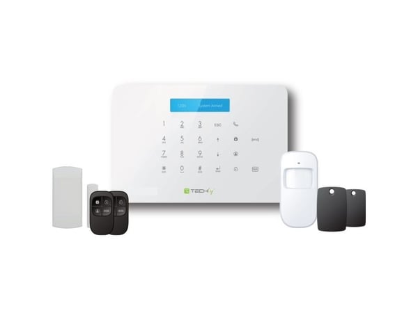 Techly I-ALARM-KIT001, Hvit, Knapper, Telefonsamtale/SMS, LED, Akrylonitril-butadien-styren (ABS), Android