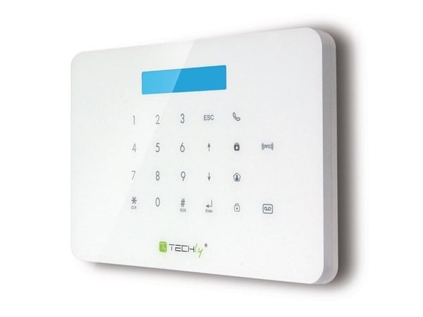 Techly I-ALARM-KIT001, Hvit, Knapper, Telefonsamtale/SMS, LED, Akrylonitril-butadien-styren (ABS), Android