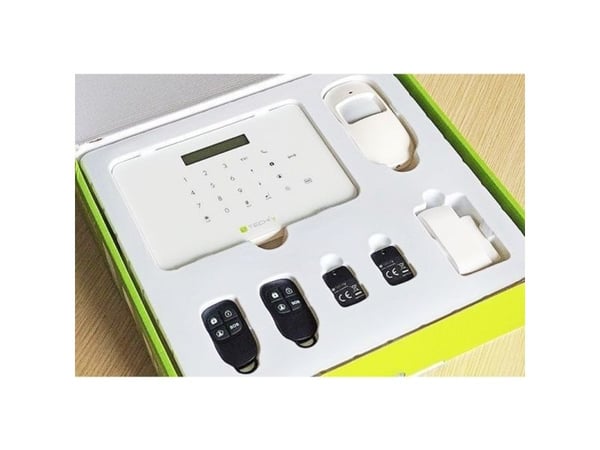 Techly I-ALARM-KIT001, Hvit, Knapper, Telefonsamtale/SMS, LED, Akrylonitril-butadien-styren (ABS), Android