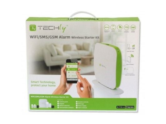 Techly TLY ALARM2, Sort, Grønn, Hvit, Knapper, Akrylonitril-butadien-styren (ABS), GSM, 850,900,1800,1900 MHz, 95 dB