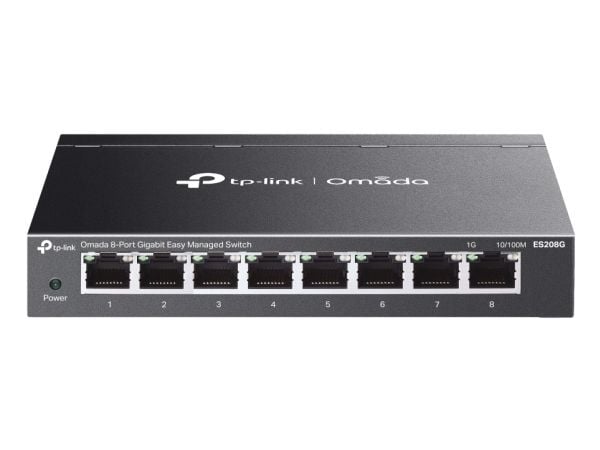 TP-Link Omada ES208G, Håndtert, L2, Gigabit Ethernet (10/100/1000), Kan monteres på vegg