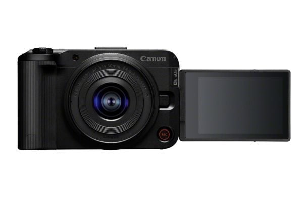 Canon EOS R50 V - Digitalkamera - speilløst - 24.2 MP - APS-C - 4K / 30 fps RF-S 14-30mm F4-6.3 IS STM PZ lens - Wi-Fi, Bluetooth - svart