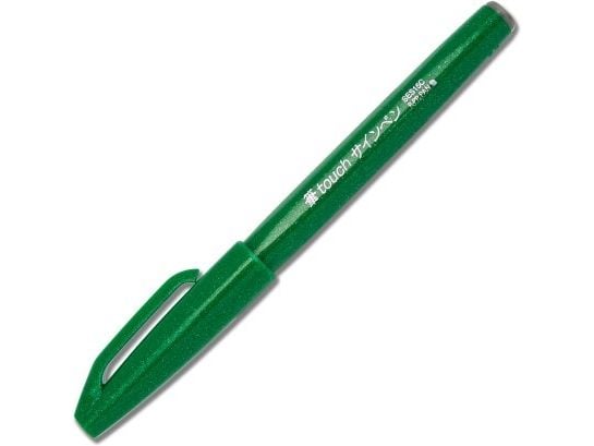 Pentel SES15C-D, Grön, Grön, Rund, Vattenbaserat bläck, 1 styck