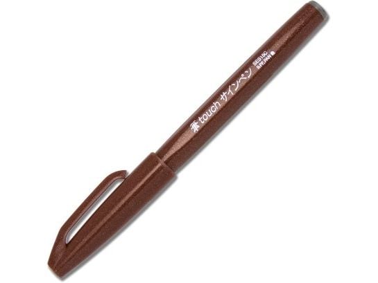 Pentel SES15C-E, Brun, Brun, Rund, Vattenbaserat bläck, 1 styck