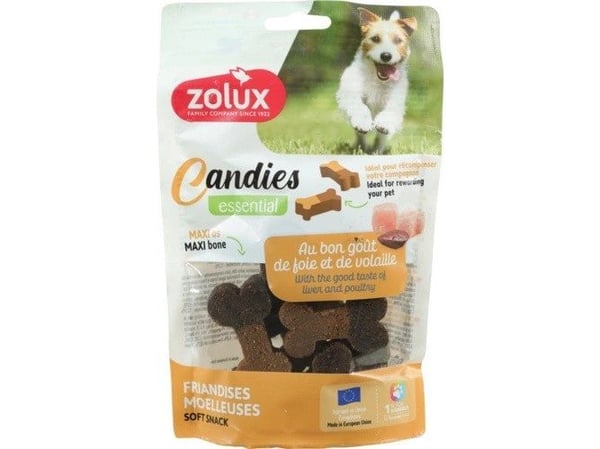 Zolux myke treningsgodbiter til hund CANDIES maxi biter 150 g