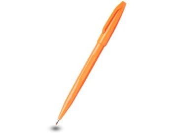 Pentel Sign Pen, Oransje, Oransje, Plast, Rund, Vann-basert blekk, Fiber