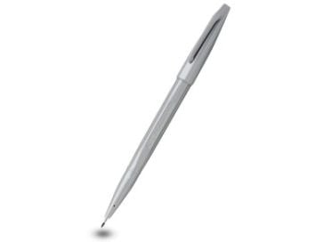 Pentel Sign Pen, Grå, Grå, Plast, Rund, Vann-basert blekk, Fiber