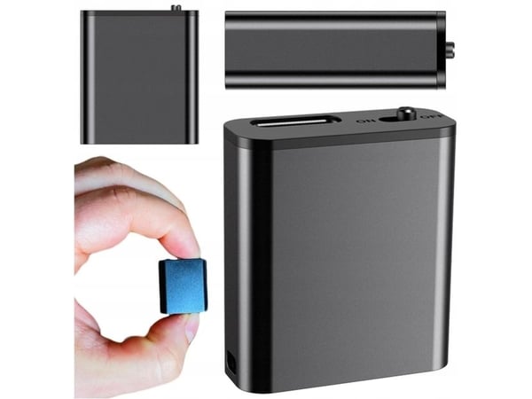 Luxury Mini diktafon spiondiktafon liten 16GB DSP-deteksjon magnet nøkkelring anheng HQ