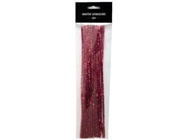 FOLIA tråder/snøre 30 cm rød metallic 25 stk