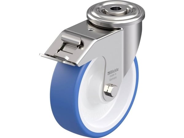 Blickle 942123 LEXR-POTHS styrhjul i rostfritt stål, hjuldiameter 125 mm, max 150 kg