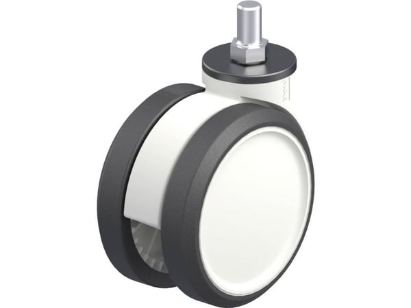 Blickle 763208 LKDG-PUA 100G Kaksinkertainen muovinen kääntyvä pyörä Pyörän halkaisija: 100 mm Kantavuus (max.): 110 kg 1 kpl