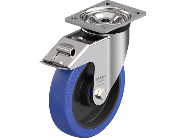 Blickle 908971 LKX-POBS 200XKA-FI Ruostumattomasta teräksestä valmistettu ohjauspyörä raskaille kuormille Pyörän halkaisija: 200 mm Kantavuus (max....